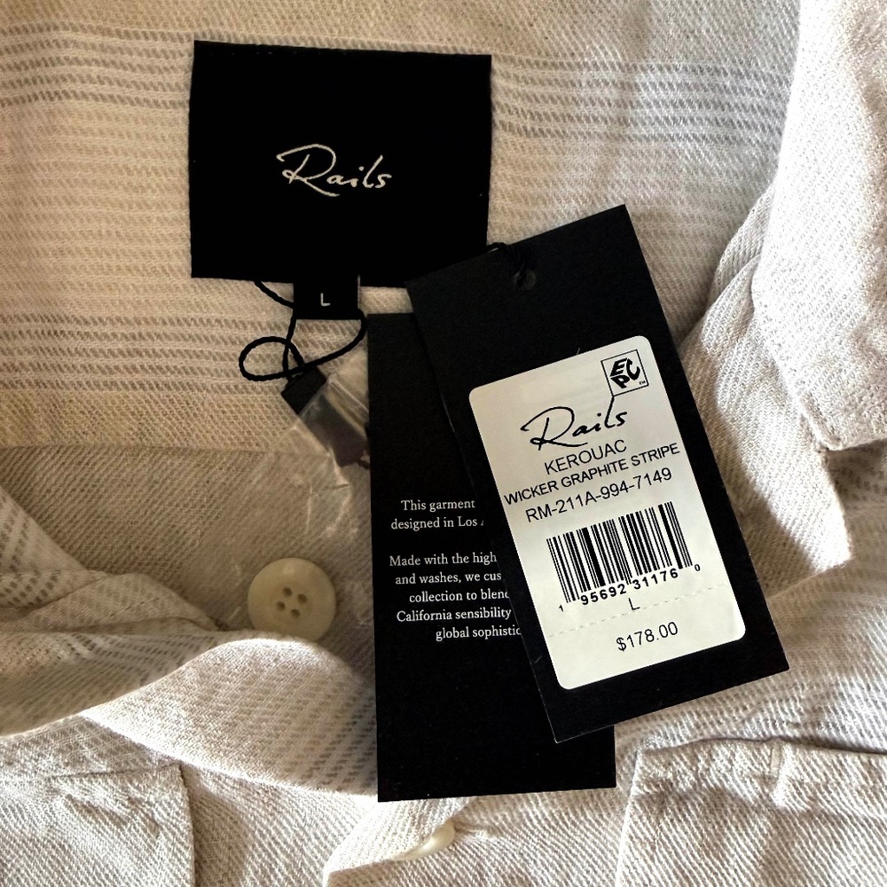 NWT Rails Kerouac Linen Shacket | Men’s Large | W… - image 5